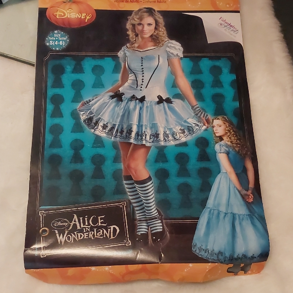 Disney Alice in Wonderland Adult Costume - Blue and White